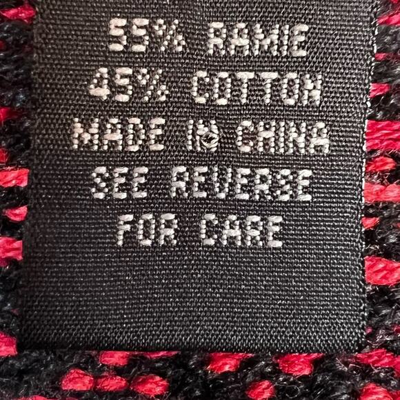 NOMADIC TRADERS Fairisle Cardigan in Black and Reds Size Medium - Picture 12 of 12